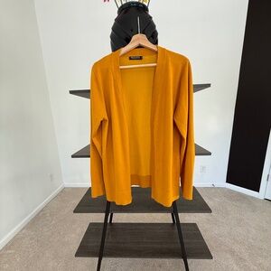 Urban Coco Mustard Yellow Open Front Cardigan Sweater Size XL